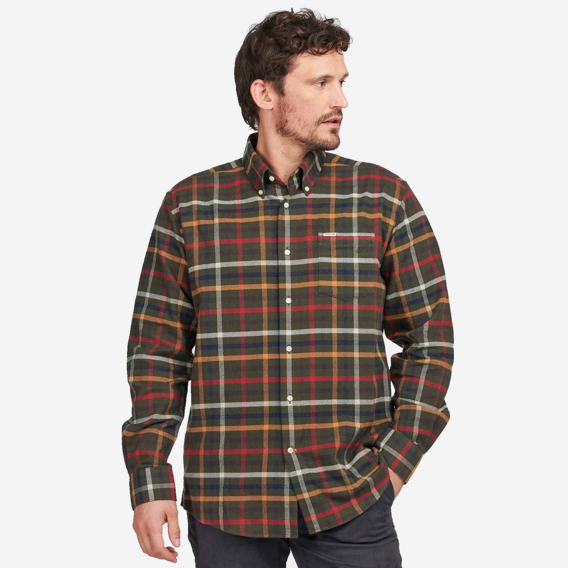 Barbour brushed cotton sales shirt