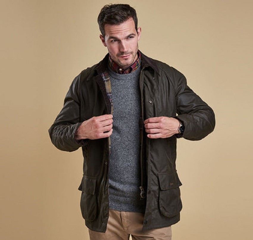 Men's barbour bristol sales waxed jacket