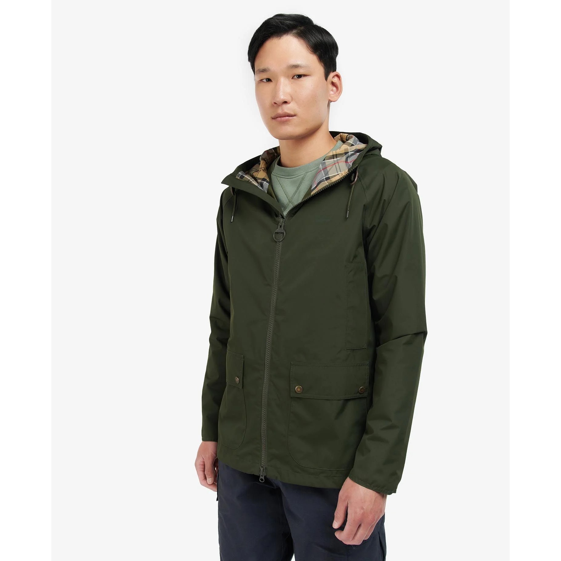 Barbour on sale olive hood